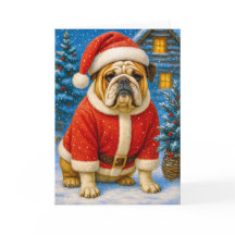 Tarjeta de vacaciones de Bulldog Inglés