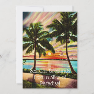 Festiva Tarjeta de vacaciones de carta tropical estacional