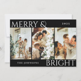 Festiva Tarjeta de vacaciones de Collage de fotos de 3 mor