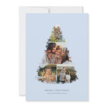 Tarjeta de vacaciones de Collage de fotos de árbol