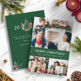 Festiva Tarjeta de vacaciones de Collage de fotos de Navid