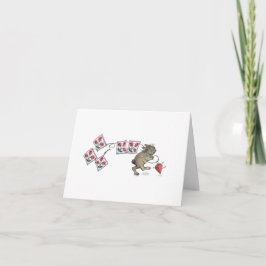 Festiva Tarjeta de vacaciones de conejo de escalada