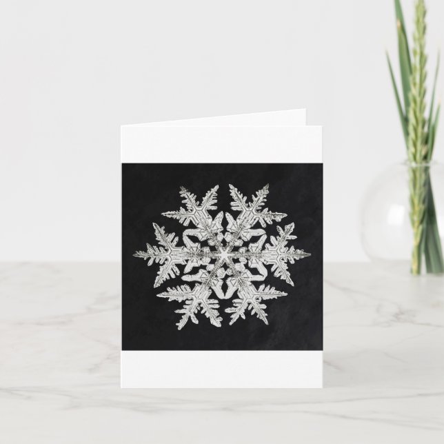 Festiva Tarjeta de vacaciones de copo de nieve 2 (Anverso)