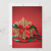 Tarjeta de vacaciones de copo de nieve elegante