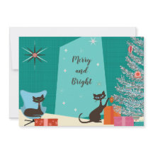 Tarjeta de vacaciones de diseño de mediados de sig