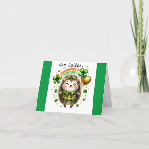 Festiva Tarjeta de vacaciones de erizo del día de San Patr