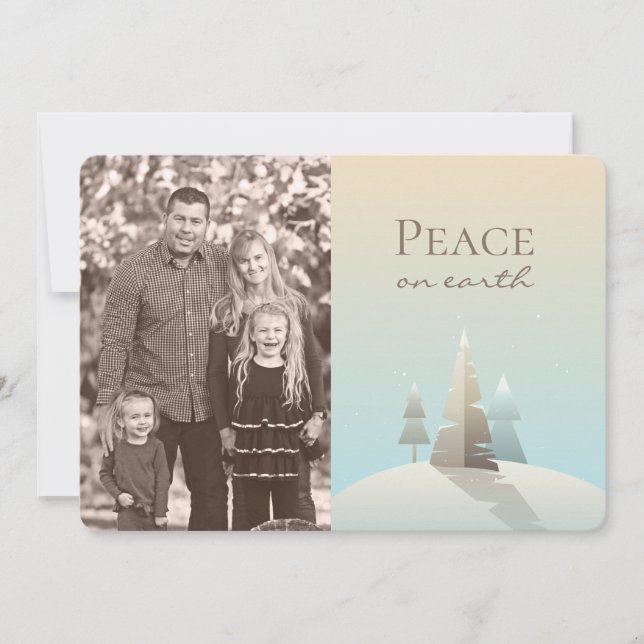 Festiva Tarjeta de vacaciones de escena de invierno (Anverso)