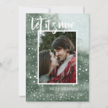 Tarjeta de vacaciones de fondo "Let It Snow Pintad