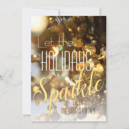 Festiva Tarjeta de vacaciones de foto clásica moderna con 