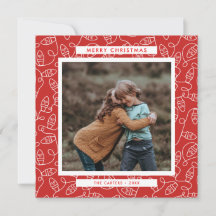 Tarjeta de vacaciones de foto cuadrada envuelta en