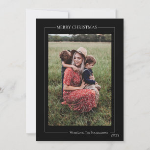 Festiva Tarjeta de vacaciones de foto de familia negra min