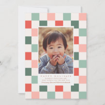 Tarjeta de vacaciones de foto de tablero de ajedre