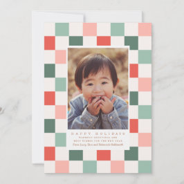 Festiva Tarjeta de vacaciones de foto de tablero de ajedre