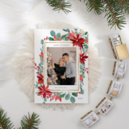 Festiva Tarjeta de vacaciones de foto floral Eucalyptus Po