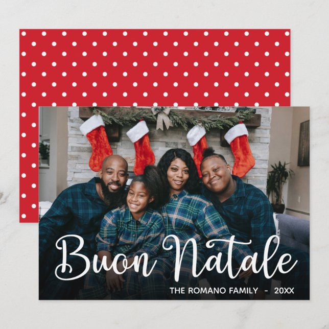 Festiva Tarjeta de vacaciones de fotografía moderna de Buo (Anverso / Reverso)