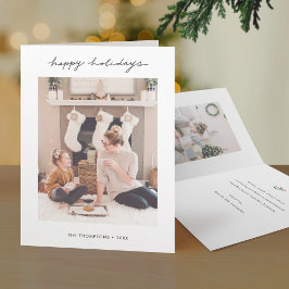 Festiva Tarjeta de vacaciones de fotografía plegada simple