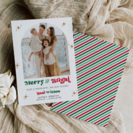 Festiva Tarjeta de vacaciones de fotografía retro - Navida