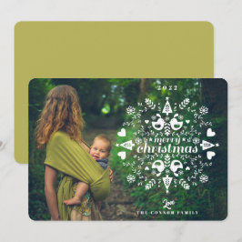 Festiva Tarjeta de vacaciones de fotografía simple para Na