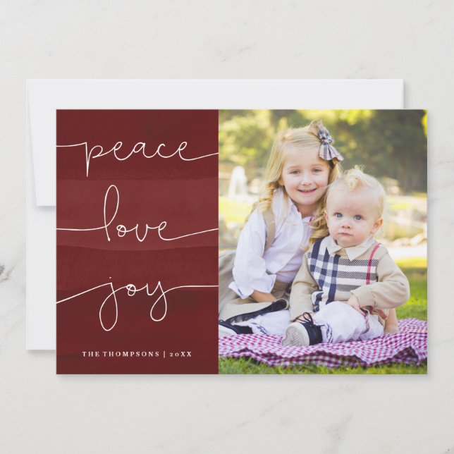 Festiva Tarjeta de vacaciones de fotos de la alegría del a (Anverso)