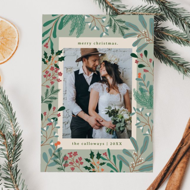 Festiva Tarjeta de vacaciones de fotos de navidades con sa (Subido por el creador)