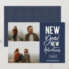 Festiva Tarjeta de vacaciones de fotos de New Year New Adv