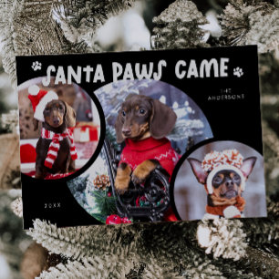 Festiva Tarjeta de vacaciones de fotos de perros negros de