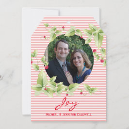 Festiva Tarjeta de vacaciones de fotos de tiras y bayas fe