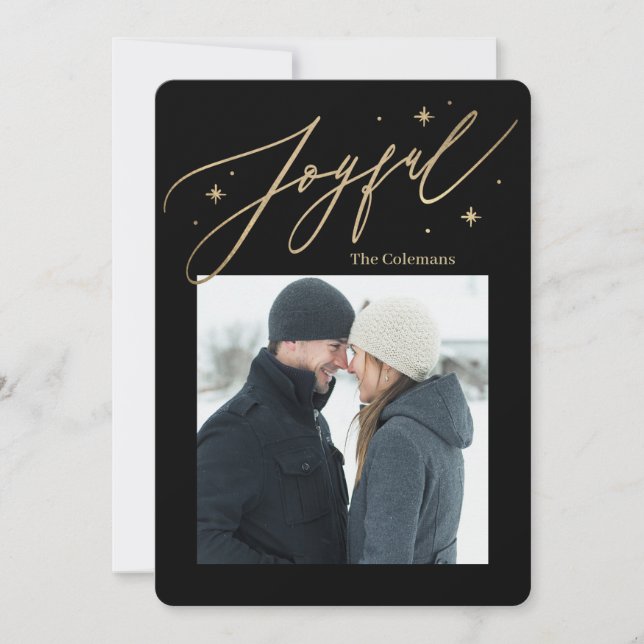 Festiva Tarjeta de vacaciones de fotos Joyful Times 1 (Anverso)