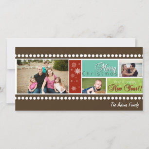 Festiva Tarjeta de vacaciones de fotos para tiras de pelíc