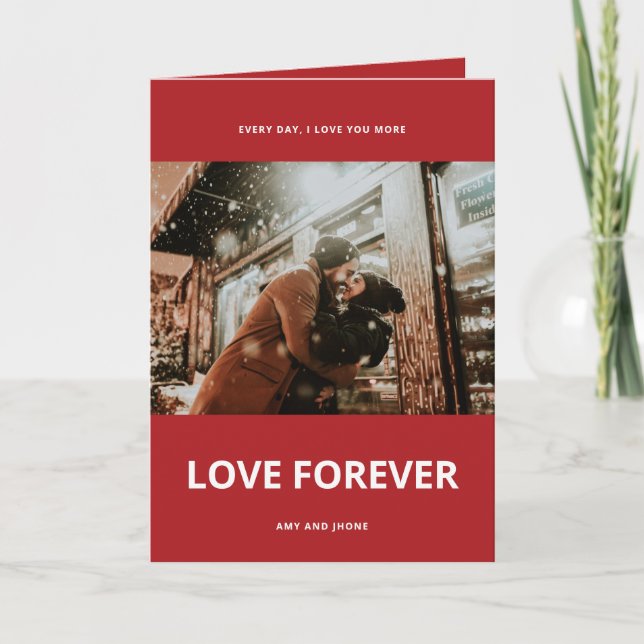 Festiva Tarjeta de vacaciones de fotos plegadas de persona (Anverso)