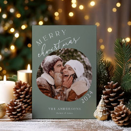 Festiva Tarjeta de vacaciones de fotos simplista