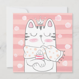 Festiva Tarjeta de vacaciones de gatos