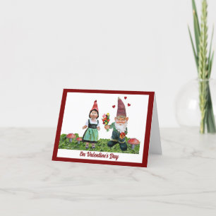 Festiva Tarjeta de vacaciones de Gnome del día de San Vale