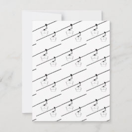 Festiva Tarjeta de vacaciones de góndolas negras.