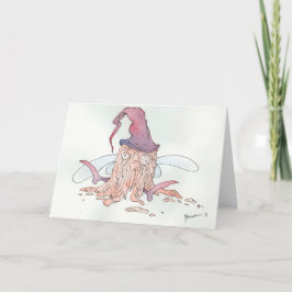 Festiva Tarjeta de vacaciones de hadas de vino - horizonte