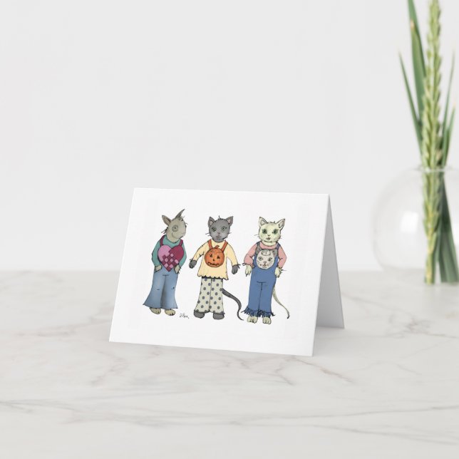 Festiva Tarjeta de vacaciones de Halloween (Anverso)