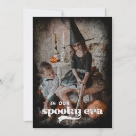 Festiva Tarjeta de vacaciones de Halloween para la familia