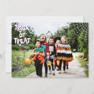 Festiva Tarjeta de vacaciones de Halloween para pedir dulc