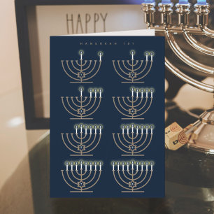 Festiva Tarjeta de vacaciones de Hanukkah 101