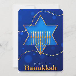 Festiva Tarjeta de vacaciones de Hanukkah feliz