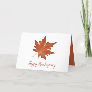 Festiva Tarjeta de vacaciones de hojas de otoño
