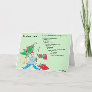 Festiva Tarjeta de vacaciones de humor para la enfermedad 