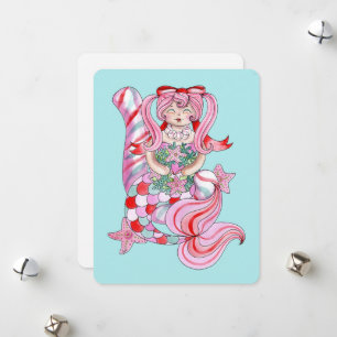 Festiva Tarjeta de vacaciones de ilustración de acuarela d