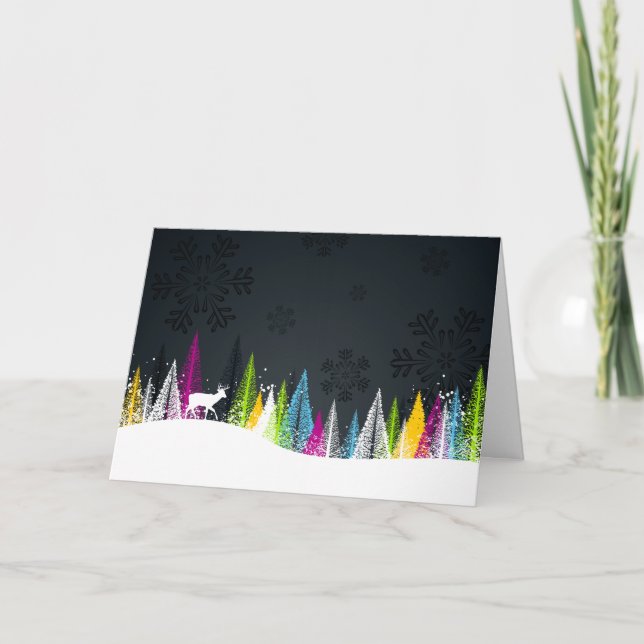 Festiva Tarjeta de vacaciones de invierno (Anverso)
