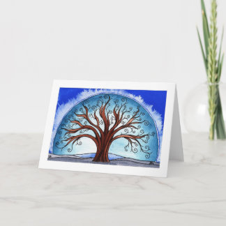 Festiva tarjeta de vacaciones de invierno, "Árbol espiral"