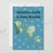 Tarjeta de vacaciones de invierno con ansias de vi