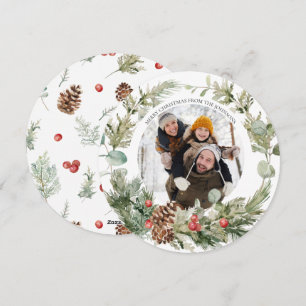 Festiva Tarjeta de vacaciones de invierno de invierno con