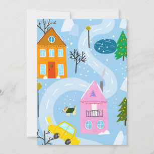 Festiva Tarjeta de vacaciones de invierno para Navidades s