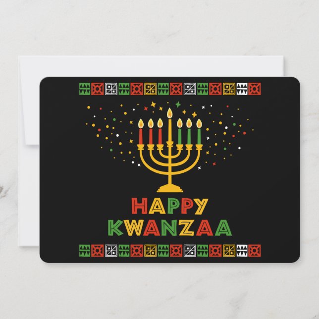 Festiva Tarjeta de vacaciones de Kwanzaa (Anverso)