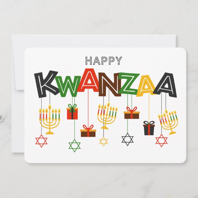 Festiva Tarjeta de vacaciones de Kwanzaa (Anverso)